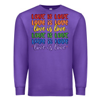 Purple love is love lgbtq Premium Sweatshirt - MaliasSmallBusiness