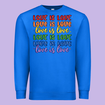 Love Is Love Lgbtq Premium Sweatshirt Designed By Maliassmallbusiness