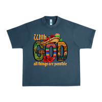 Midnight Navy with god all things are possible Urban Heavy Tee - CTS Tumbler Store