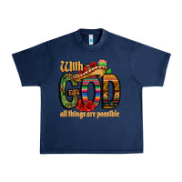 Navy with god all things are possible Urban Heavy Tee - CTS Tumbler Store