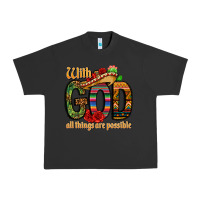 Pigment Black with god all things are possible Urban Heavy Tee - CTS Tumbler Store
