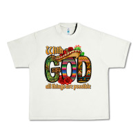 Pistachio with god all things are possible Urban Heavy Tee - CTS Tumbler Store