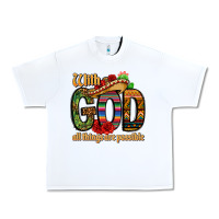 White with god all things are possible Urban Heavy Tee - CTS Tumbler Store
