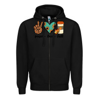 Black peace love fall Zipper Hoodie - JahusDesignShop
