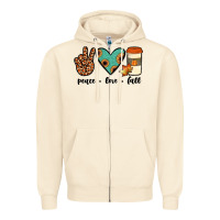 Sandshell peace love fall Zipper Hoodie - JahusDesignShop