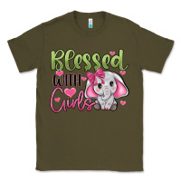 Army Green blessed with girls Classic Tee - JahusDesignShop