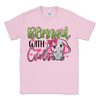 Bubblegum Pink blessed with girls Classic Tee - JahusDesignShop