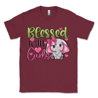 Burgundy blessed with girls Classic Tee - JahusDesignShop