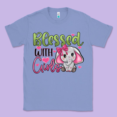 Blessed With Girls Classic Tee Designed By Jahusdesignshop