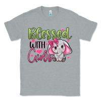 Heather Grey blessed with girls Classic Tee - JahusDesignShop