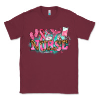 Burgundy breast cancer nurse Classic Tee - AdoDesignShop