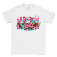 White breast cancer nurse Classic Tee - AdoDesignShop