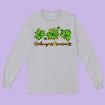 Shake Your Shamrocks Long Sleeve Tee Designed By Adodesignshop