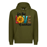 Army Green For The Love Of Sunshine Premium Hoodie - BundleAndBundleShop