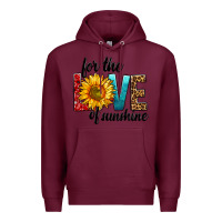 Burgundy For The Love Of Sunshine Premium Hoodie - BundleAndBundleShop