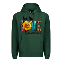 Sports Green For The Love Of Sunshine Premium Hoodie - BundleAndBundleShop