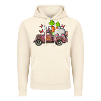 Vintage Artic happy easter pink truck with bunny Vintage Hoodie - RanaPortraitStore