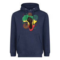 Navy africa map Heavyweight Hoodie - MaliasSmallBusiness