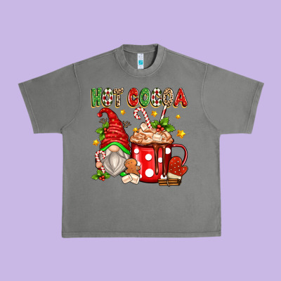Hot Cocoa Gnome Urban Heavy Tee Designed By Texasbilliewilder