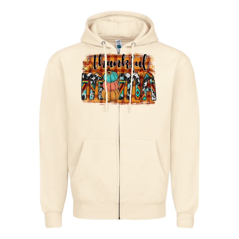 Thankful Mama Zipper Hoodie by JahusDesignShop | Teevron