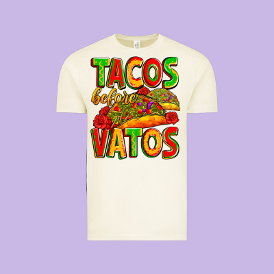Tacos Before Vatos Vintage Tee Designed By Zillion Design Studio
