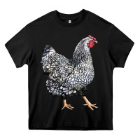 Black wyandotte chicken Heavy Core Tee - LillyAllenDesigns