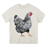 Cream wyandotte chicken Heavy Core Tee - LillyAllenDesigns
