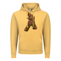 Vintage Mustard juneteenth nail art with afro hand Vintage Hoodie - texasbilliewilder