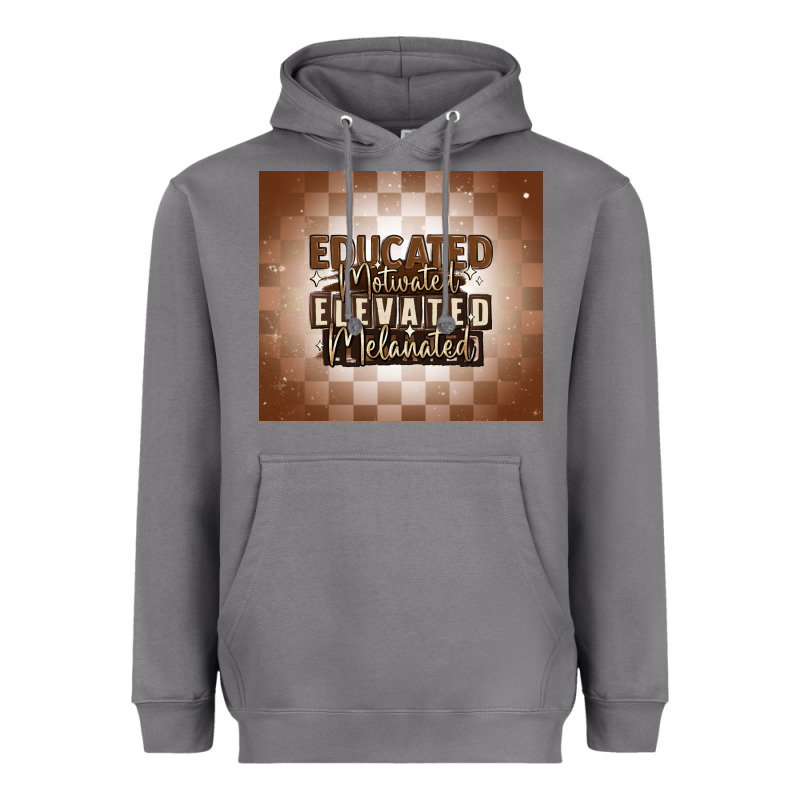 Educated Motivated Elevated Melanated Heavyweight Hoodie by MaliasSmallBusiness | Teevron