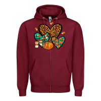 Burgundy love fall Zipper Hoodie - JahusDesignShop