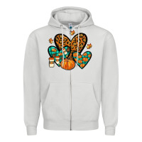 Dove Grey love fall Zipper Hoodie - JahusDesignShop
