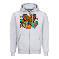 Heather Grey love fall Zipper Hoodie - JahusDesignShop
