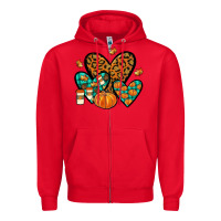 Red love fall Zipper Hoodie - JahusDesignShop