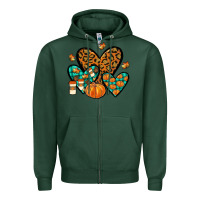 Sports Green love fall Zipper Hoodie - JahusDesignShop