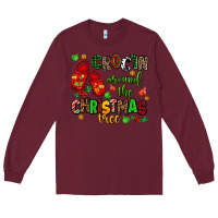 Burgundy Croc'in around the christmas tree Long Sleeve Tee - AdoDesignShop