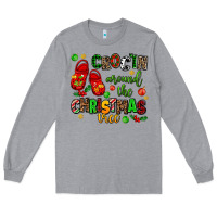 Heather Grey Croc'in around the christmas tree Long Sleeve Tee - AdoDesignShop