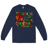 Navy Croc'in around the christmas tree Long Sleeve Tee - AdoDesignShop