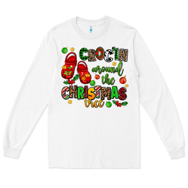 Croc'in Around The Christmas Tree Long Sleeve Tee by AdoDesignShop | Teevron