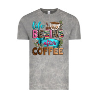Cloud Rock life begins after coffee Vintage Tee - Zillion Design Studio