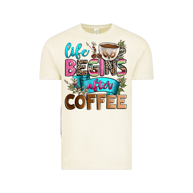 Life Begins After Coffee Vintage Tee by Zillion Design Studio | Teevron