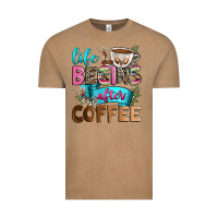 Vintage Coffee life begins after coffee Vintage Tee - Zillion Design Studio