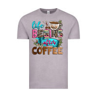 Vintage Zinc life begins after coffee Vintage Tee - Zillion Design Studio