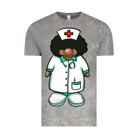 Cloud Rock african nurse gnome afro hair Vintage Tee - BarkalooDesign