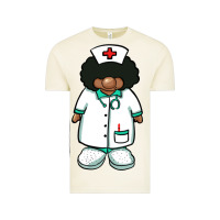 Vintage Arctic african nurse gnome afro hair Vintage Tee - BarkalooDesign