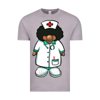Vintage Zinc african nurse gnome afro hair Vintage Tee - BarkalooDesign