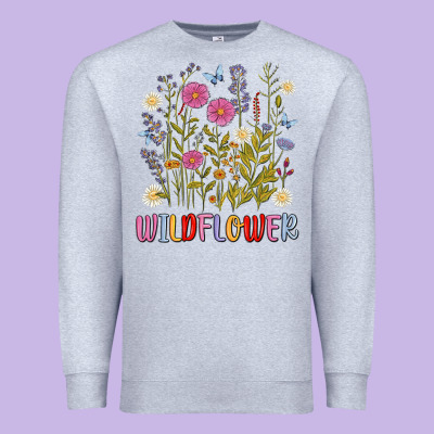 Wildflower Malias Premium Sweatshirt Designed By Maliassmallbusiness