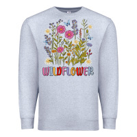 Heather Grey wildflower malias Premium Sweatshirt - MaliasSmallBusiness