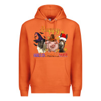 Carrot Happy Hallothanksmas Farm Animal Premium Hoodie - BundleAndBundleShop