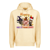 Pina Colada Happy Hallothanksmas Farm Animal Premium Hoodie - BundleAndBundleShop