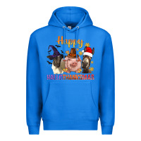 True Royal Happy Hallothanksmas Farm Animal Premium Hoodie - BundleAndBundleShop